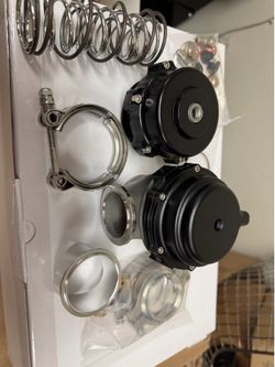 Black 50mm Blow Off Valve with 44mm V-Band External Turbo Wastegate & Spring