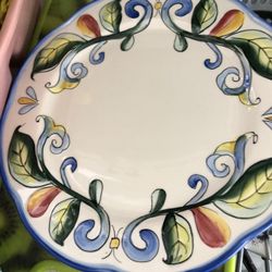 Set Of 4 Fitz And Floyd Ricamo Plates