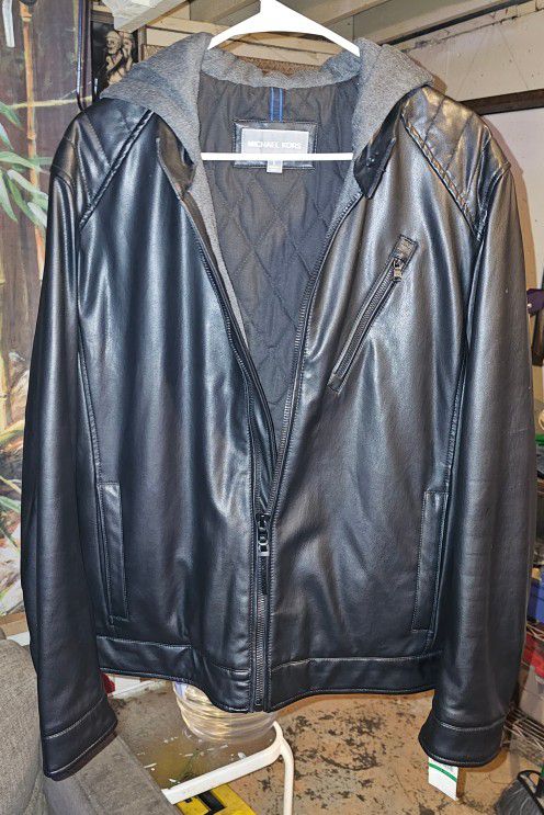 Michael Kors Faux Leather Jacket 