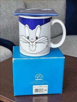 Bugs Bunny Face Congrats Grad Coffee Mug Vintage Graduation Cap 1995 Applause