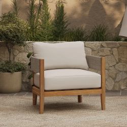 Ceylon outdoor acacia wood with rope sides club armchair ，OF2288-CH