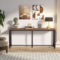 TribeSigns 70.9 inch Extra Long Sofa Table, Narrow Long Console Table  Behind Couch, Entryway Table for Living Room