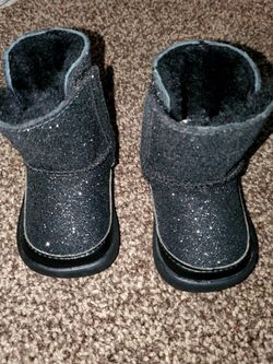 Ugg Boots Baby- Black Glitter and Brand New