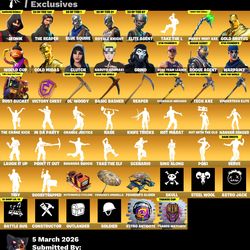 [PC] 265 skins | OG STW | IKONIK | The Reaper | Blue Squire | Royale Knight | Elite Agent | Gold Brutus | WORLD CUP | Gold Midas | Clutch | Last Pictu