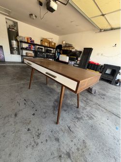 Mid-Century Modern Wood Desk