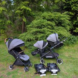 Evenflo Stroller Bundle - Pivot Xpand Gold + Otto