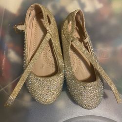 Toddler Girls Sparkly Flats Size 10