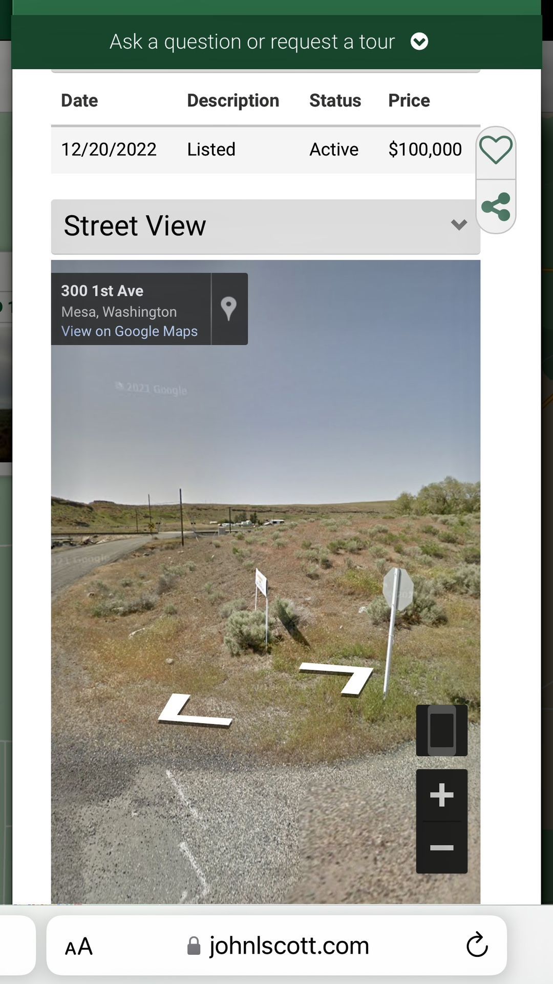 Terreno De 1.7 Acre En Washington State . ..