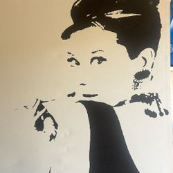 Audrey Hepburn Canvas Print 35" x 35" x 90 x 90CM