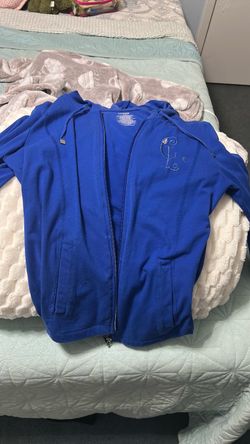 blue zip-up jacket/hoodie