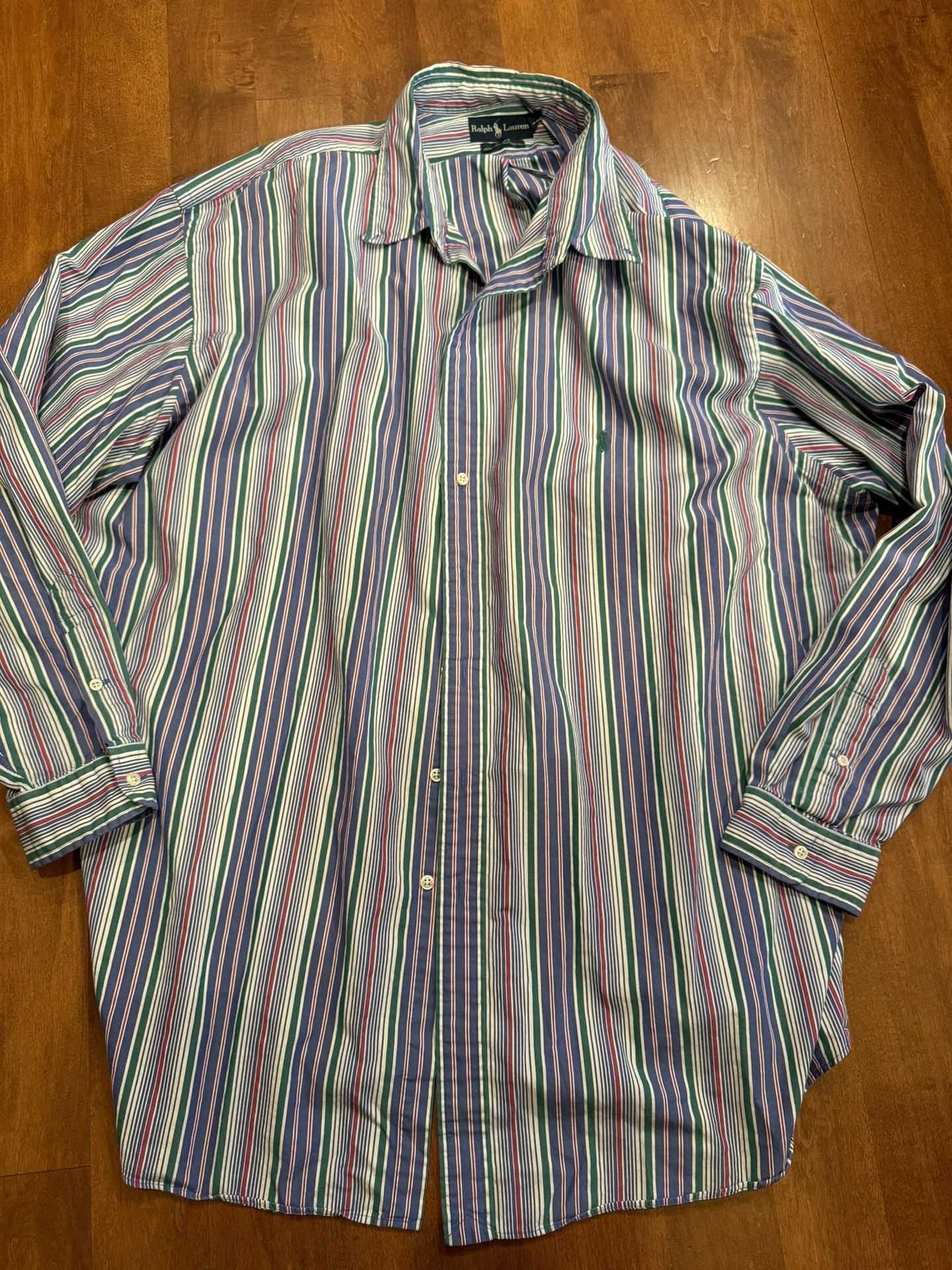 Men’s Ralph Lauren Vintage Style Plus Size Button-Down Shirt Shipping Available