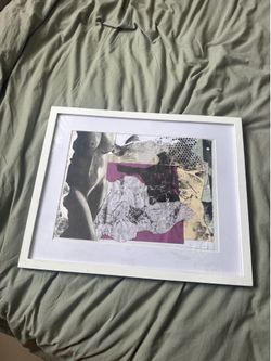 Framed Mixed Media Collage Art