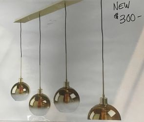 New Steven Sabados 4 Pendant Light Fixture-PLEASE READ DESCRIPTION