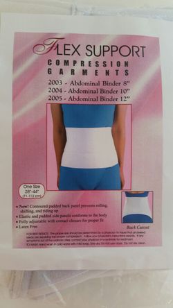 Abdominal Binder - 8", 10", 12" (One Size 28"-45")