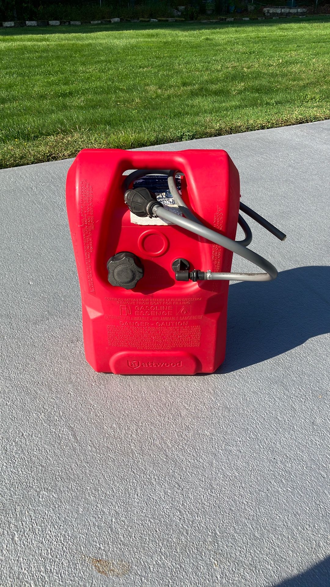 6 GALLON Portable Marine Boat 🚤 Fuel ⛽️ Tank with Siphon Hose