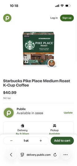 keurig pods starbucks pike place roast 32