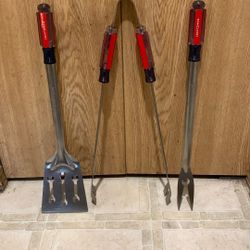 CRAFTSMAN Tools 3Pc. Stainless Steel Barbecue BBQ Grill Accessory Set 