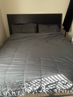 Black King bed frame and dresser