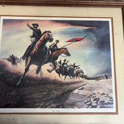Signed C.1979 James Thomas Neumann "Joseph Wheeler" Print