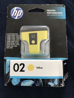 HP inkjet Printer 02, Yellow Original Ink Cartridge