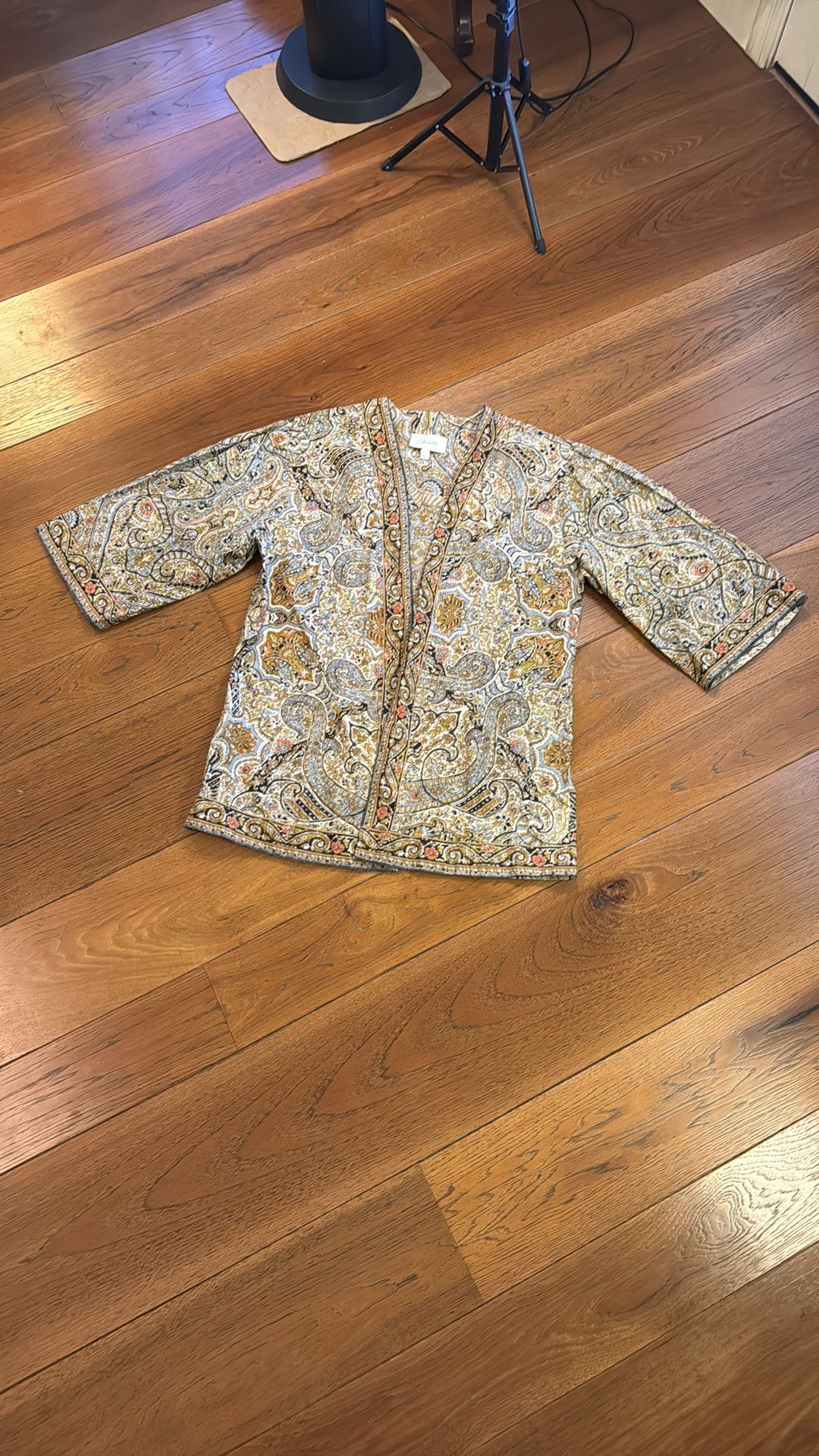 Cleobella Kaleidoscope Paisley Print Multi Color Wrap Cardigan