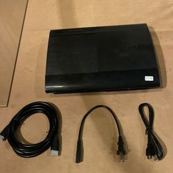 Sony PlayStation 3 Super Slim 500GB PS3 Black Console CECH-4001B w/ Cords(4