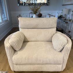 Oversized Sherpa Recliner Glider