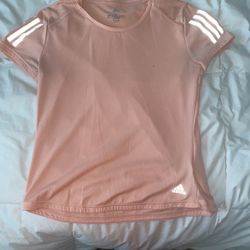 Light Pink Adidas Running Shirt Size Medium