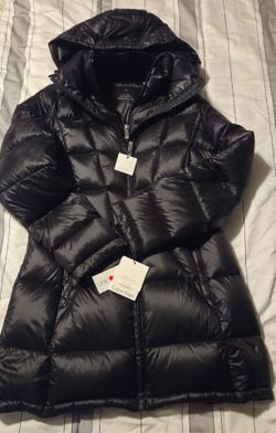 NWT Calvin Klein Women's Black Packable Down Jacket - Size Medium