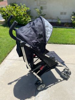 3Dlite ST Convenience Stroller, Black & Gray - Lightweight Stroller with Steel Frame, Large Seat Area, Multi-Position Recline, Large Storage Basket -