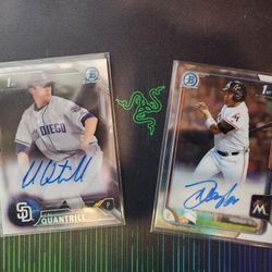 Topps Certified Josh Naylor & Cal Quantrill Autograph Baseball Cards