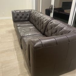 Pottery Barn Leather Sofas