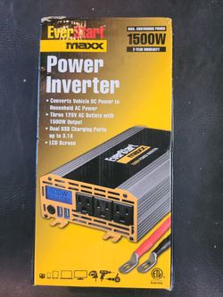 Power Inverter 1500 Watts Everstart PRICE IS FIRM PICK UP ONLY