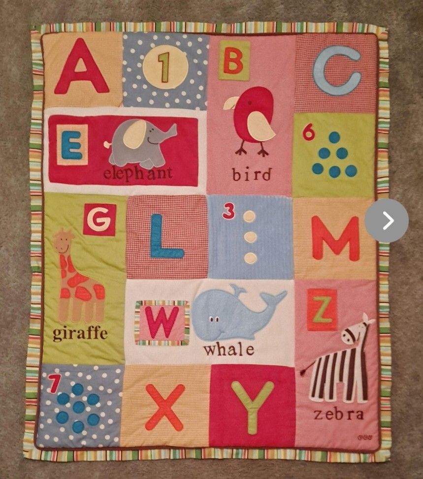 20+ Piece Set Cocalo Alphabet Soup Nursery Bedding Wall Room Decor Lot