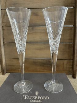 Italian Glass Champagne Flutes
