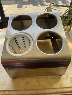 4H Four-Hole 2-Tier Flatware Cylinder Holder