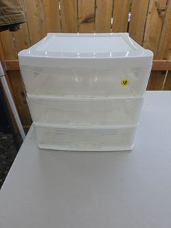 Plastic storage drawers