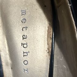 Metaphor black patent heels 