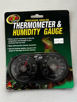 Zoo Med Precision Analog Thermometer + Humidity Gauge
