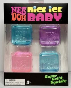 Authentic Schylling NeeDoh Nice Ice Baby Super Solid Squish Nee Doh 4 pack