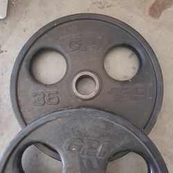35 Lbs GPI Olympic Rubber Coated Plates 