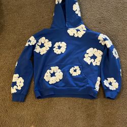 Blue Denim Tear Hoodie Size Medium 