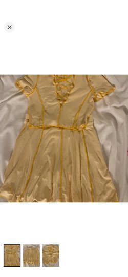 Yellow two pc set top and skirt