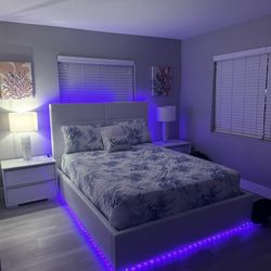 Queen Bed frame And Mattress 