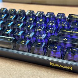 Black Transparent Wired Mechnical Keyboard