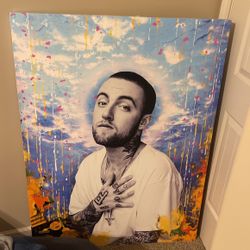 Mac Miller Painting On Canvas. 3 Feet Tall 2.5 wide 