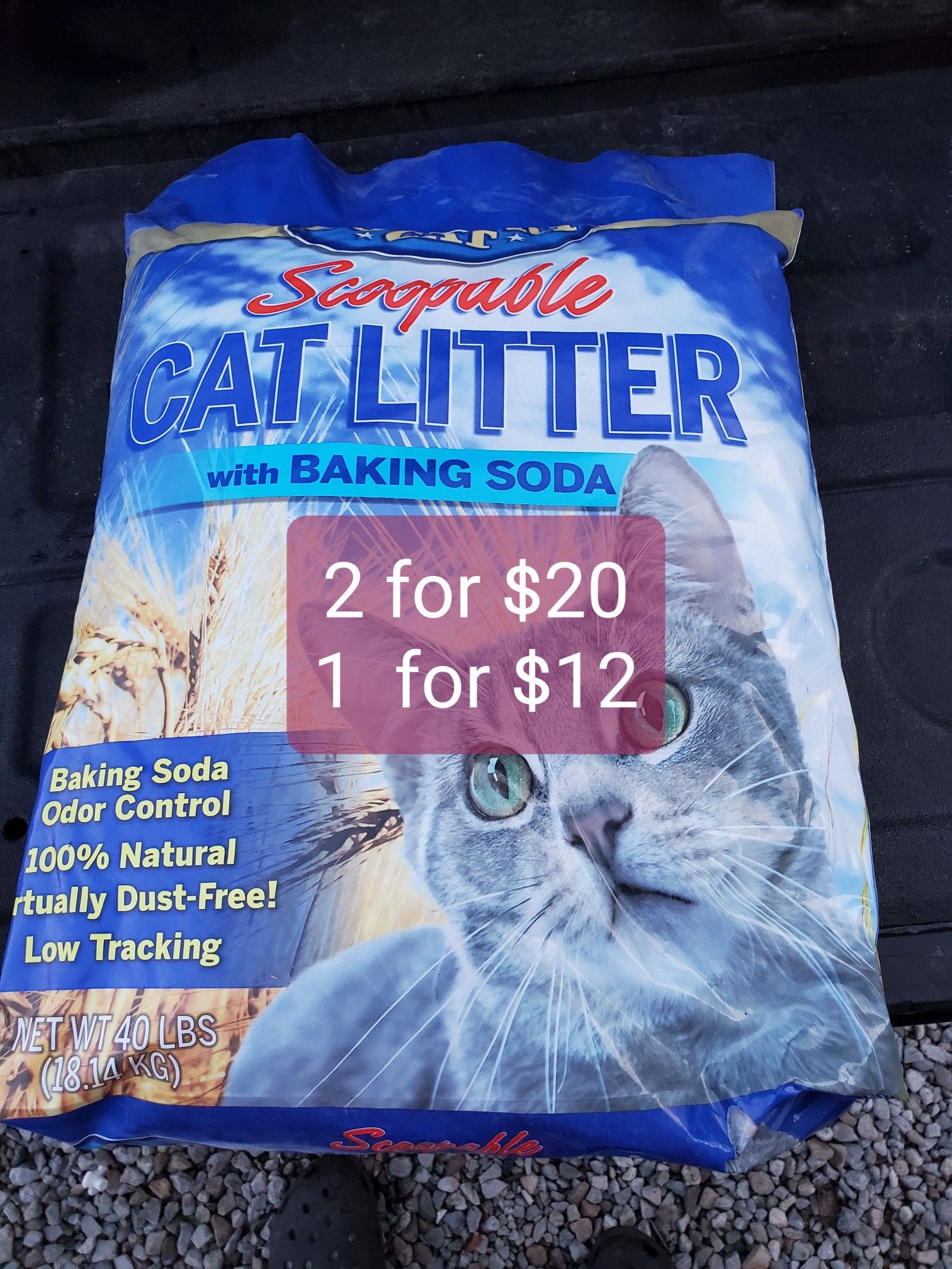 Cat litter 2 bags for $20 total lbs 80