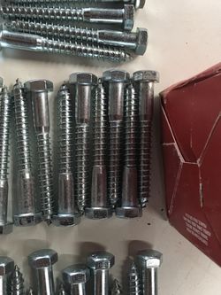 Lag Bolts Zinc 1/2” x 4”