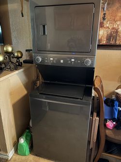 Stacked washer and dryer