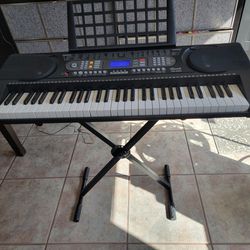 Full Size Electric Piano Keyboard With Power Cord And Foldable Stand